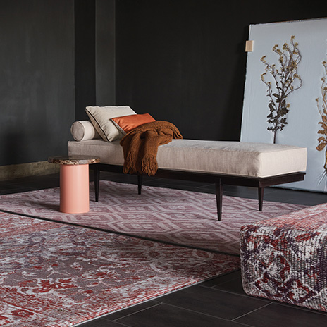 Vintage vloerkleed rood