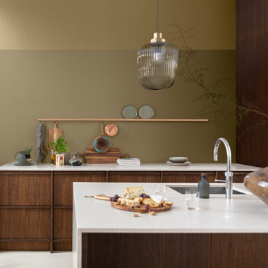 kleurvlakken op de muur